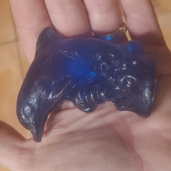 Vintage Aqua Glass Blue Dolphin Sculpture 3in - Picture 4 of 4